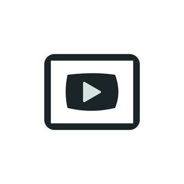 Play video icon vector. flat design best vector icon. Vector illustration.