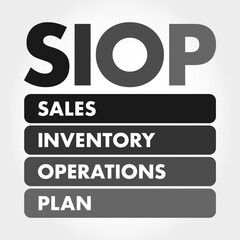SIOP - Sales Inventory Operations Plan acronym, business concept background