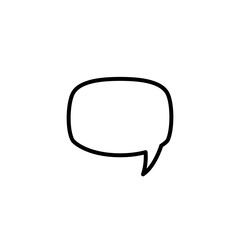 Naklejka premium black line chat speech bubbles isolated on white background. Vector flat icon.