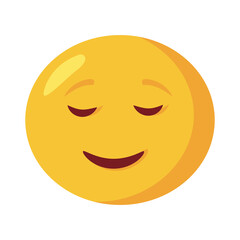 happy emoji face classic flat style icon