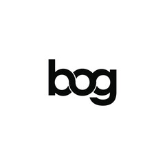 bog letter original monogram logo design