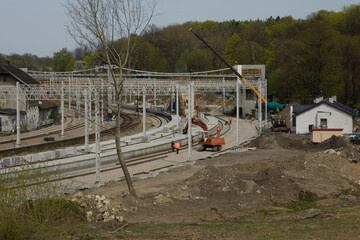 Construction and renovation of a railway station in Krakow.