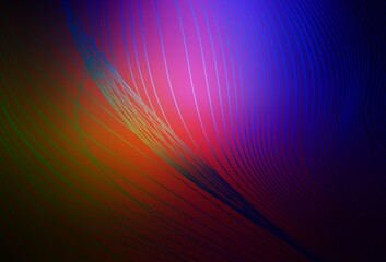 Dark Pink, Red vector blurred shine abstract background.