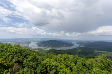 View of the Danube bend from the Predikaloszek mountain in Hungary