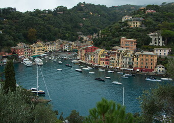 Fototapeta na wymiar Coast in Portofino, Liguria, Italy, Europe 