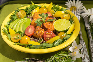 Spring salad setup