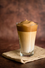 Iced Dalgona Coffee, a trendy fluffy creamy whipped coffee