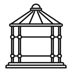 Arch gazebo icon. Outline arch gazebo vector icon for web design isolated on white background