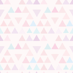 Pastel triangle seamless pattern. Colorful abstract geometric background for fabric, textile, wrapping paper, scrapbooking. Surface pattern vector design.