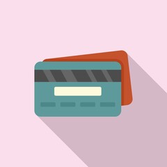 Credit card loan icon. Flat illustration of credit card loan vector icon for web design