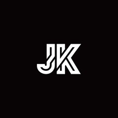 JK monogram logo with abstract line