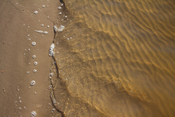 water on the beach