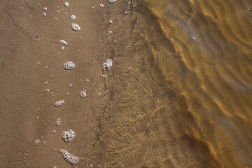 water drops on the beach