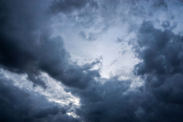 Fototapeta na wymiar Dark thunderclouds in the sky.