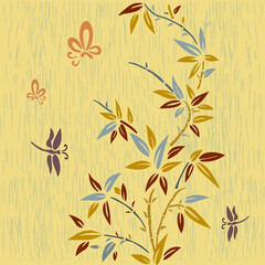 Flower and butterfly background