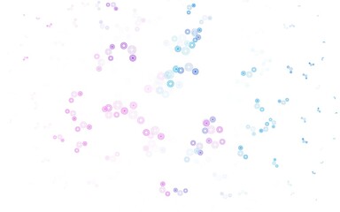 Light Pink, Blue vector texture with disks.