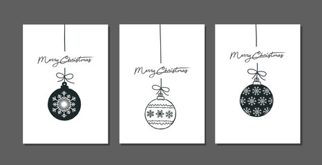 Trendy Merry Christmas set cards with modern hand drawn elements and greetings. Lettering design collection. doodle and scribbles line vector. 