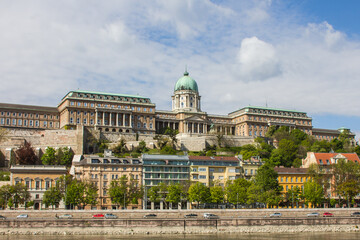 Fototapeta na wymiar View of Buda Castle in Budapest. Hungary