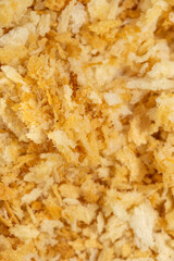 Bread crumbs soaked in milk