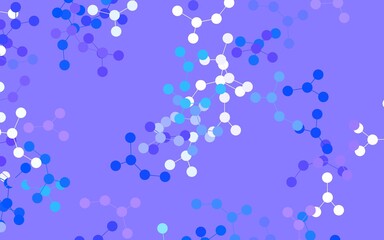 Light Pink, Blue vector pattern with artificial intelligence network.