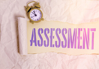 Handwriting text writing Assessment. Conceptual photo action or an instance of making a judgment...