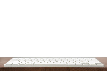 Keyboard on table with isolated background