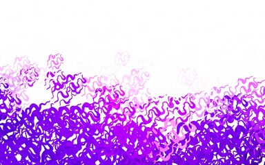 Light Purple vector template with curved lines.