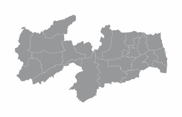 Paraiba State regions map