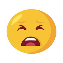 crying emoji face classic flat style icon