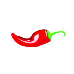 vector illustration of chili peppers, spicy vegetable illustration, spicy Mexican food on an isolated background in cartoon style flat with highlights