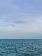 blue sky at pattaya sea. background for thailand travel and relaxation