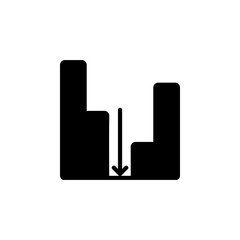 align down icon. application icon. perfect for logo, website, application, presentation and more product. icon design solid style