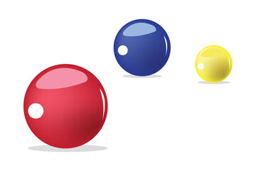 colorful balloons isolated on white