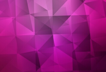 Light Pink vector gradient triangles template.