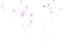 Light Pink, Yellow vector backdrop with lines, circles.