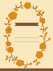 秋のカート　フラワーオレンジ