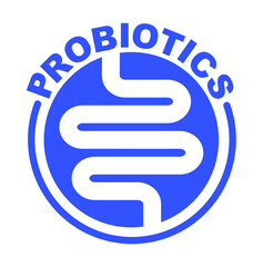 Probiotics text background. Micro probiotic microorganism