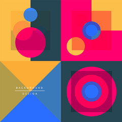 Neo memphis geometric pattern with circles, squares and lines. Pop art abstract background for covers, banners, flyers and posters and other templates