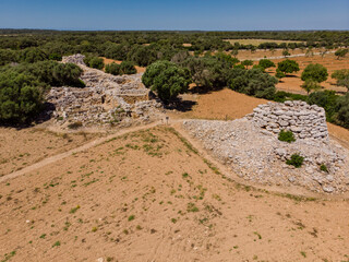 prehistoric settlement of Capocorb Vell, Llucmajor, Mallorca, Balearic Islands, Spain