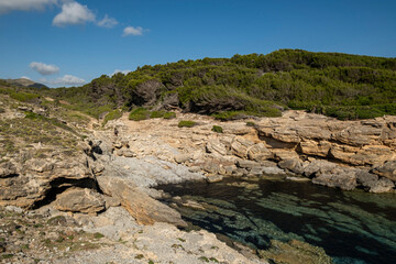 Cala Estreta, Arta, Mallorca, Balearic Islands, Spain