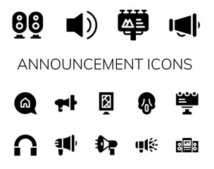 announcement icon set
