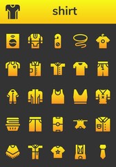 shirt icon set