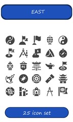 east icon set