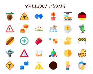 yellow icon set