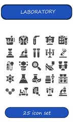 laboratory icon set