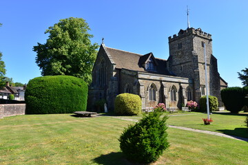 Fototapeta na wymiar An English church in summertime.