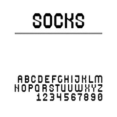 Obraz premium Sans serif font set in uppercase (letters and digits)