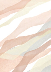 Watercolor creative minimalist hand painted composition isolated on white background. Abstract modern print, poster, for wall decoration, card or brochure cover design. Aesthetic trendy illustration