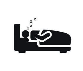 sleep in bed icon