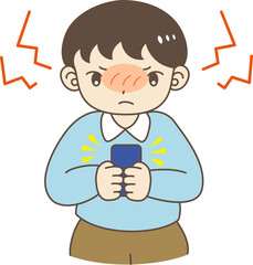 スマートフォン使用時のSNS依存・ストレスを感じる男性